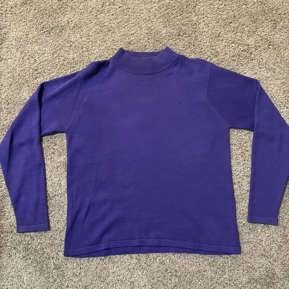 Vintage Kevo 3 Ply Silk Womens Size Medium Long Sleeve Mock Neck Sweater Top‎ - Picture 1 of 11